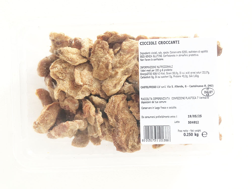 Ciccioli croccanti di maiale artigianali