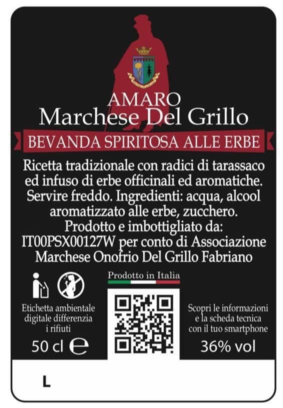 Amaro Marchese del Grillo - Bevanda spiritosa alle erbe
