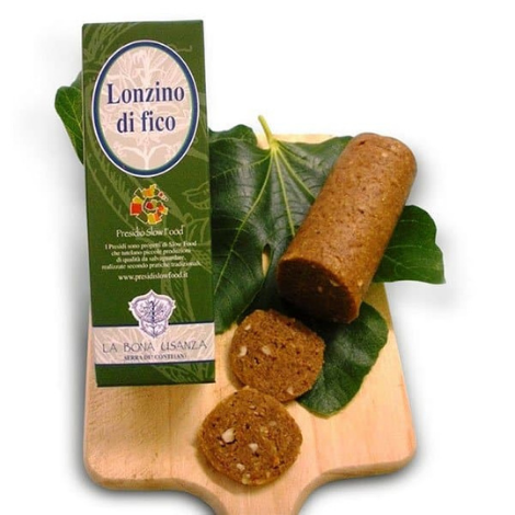 Lonzino di Fico 300g - un dolce con frutta secca presidio Slow Food