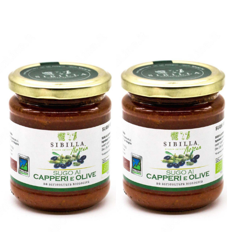 Sugo ai Capperi e Olive Bio Sibilla di Norcia - 2x190g