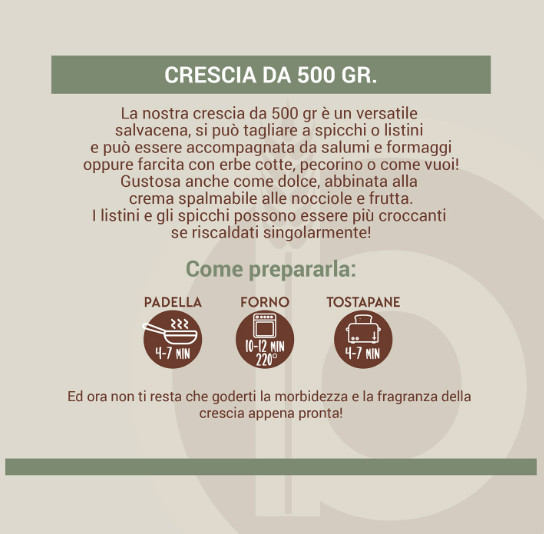 Crescia Marchigiana Artigianale - Cotta a Legna