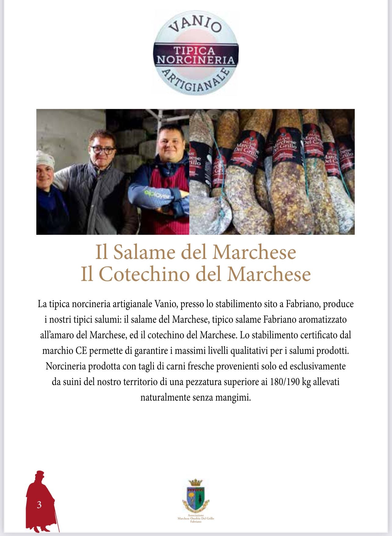 SALAME DEL MARCHESE DEL GRILLO FABRIANO - 500gr circa